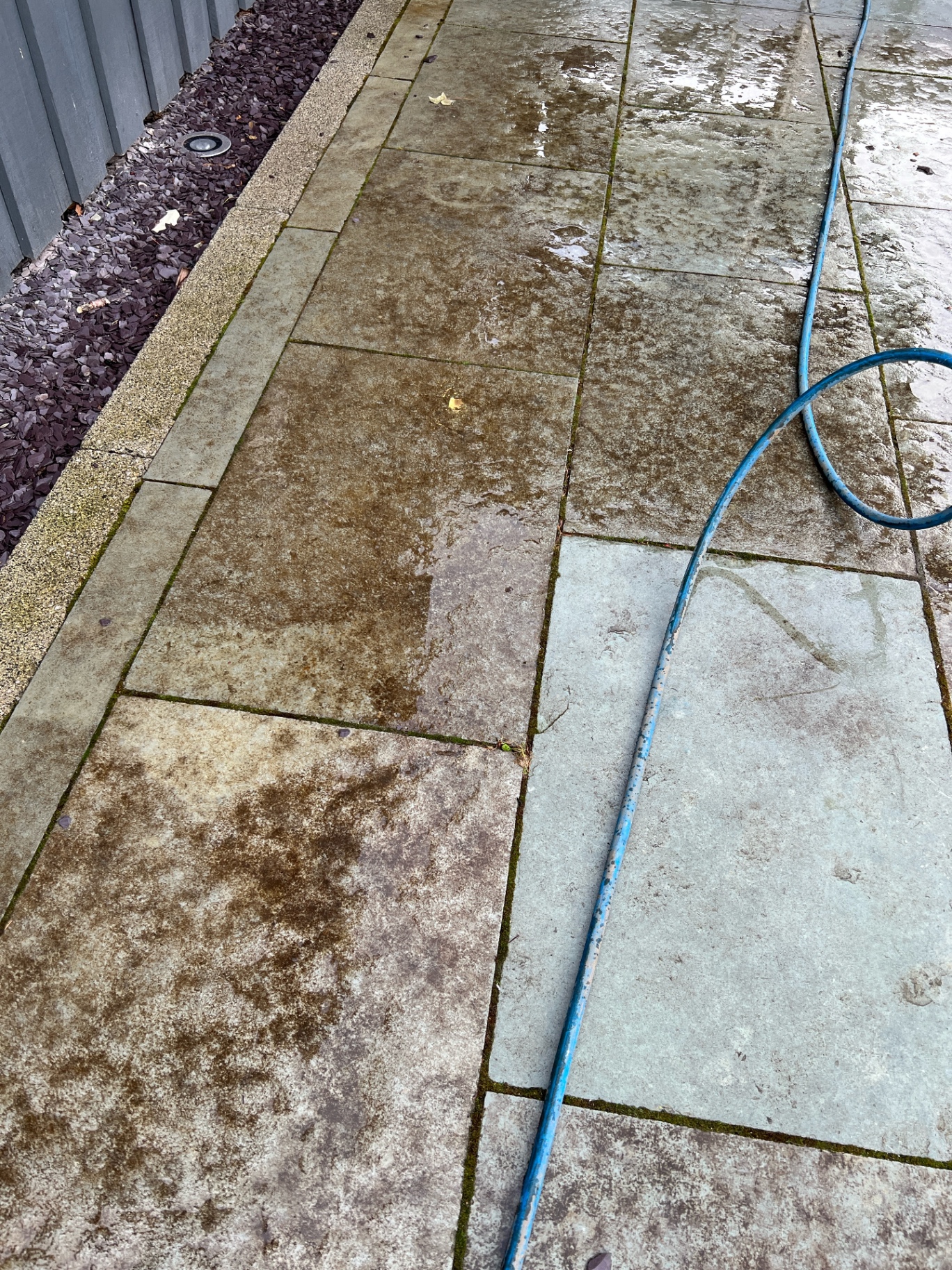 Patio deep clean before cleaning